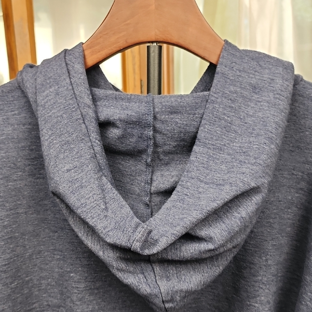 CALVIN KLEIN JEANS | Navy Logo Oversized Lightweight Hoodie High Low | XXL - Picture 6 of 14
